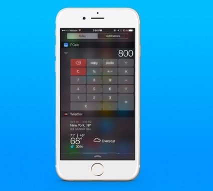 Apple ��������� ������������ ������ PCalc � iOS8